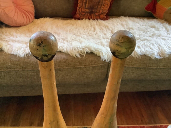 Vintage/Antique Pair Vintage Wooden wood Exercise Juggling Pins