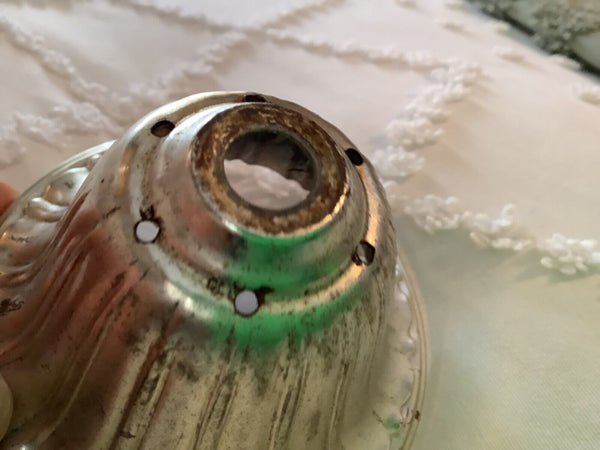 Vtg  metal swag Lamp end finial light part restoration salvage