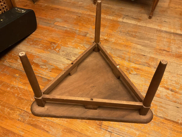 Vintage Mid Century modern retro wood Triangle Guitar Pick End Table side accent