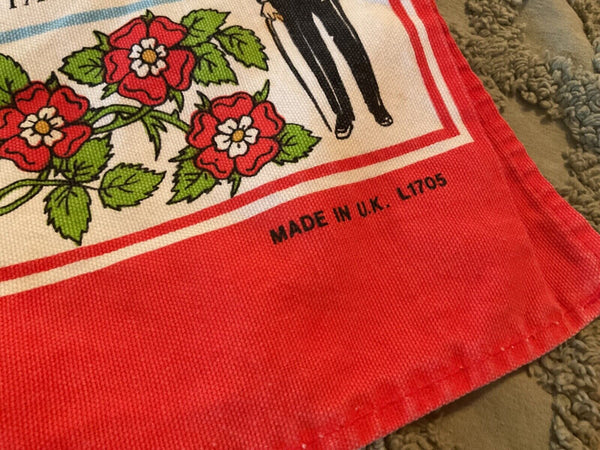 Vintage souvenir linen tea dish towel London buildings  Lamont cotton L1705