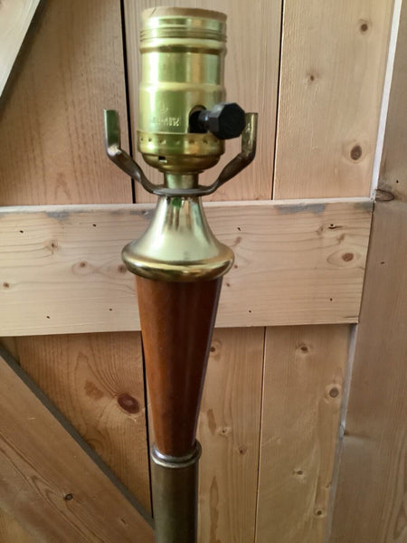 Vtg  Mid Century modern mcm Floor Lamp Table wood Walnut