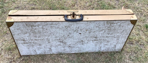 Vtg "Handy" Suitcase Folding Picnic Table  Chair  Milwaukee Stamping Co. camping