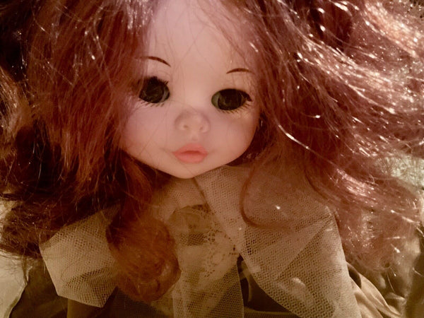 17” Vintage Furga Light Brown/Auburn Italian Doll  1970’s Alta Mode
