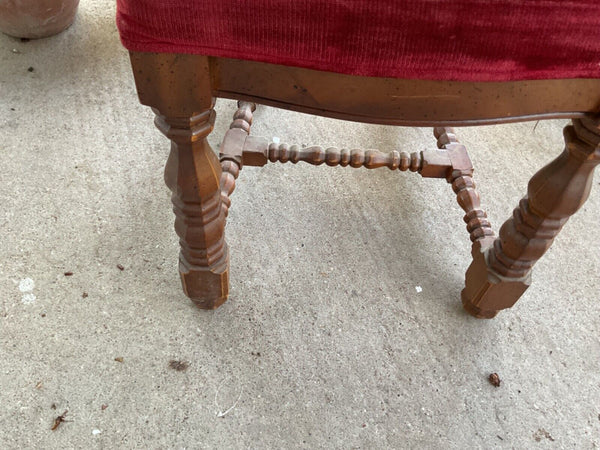 Antique Vintage Gothic Stanley wood Revival Jacobean Dining Side Chair
