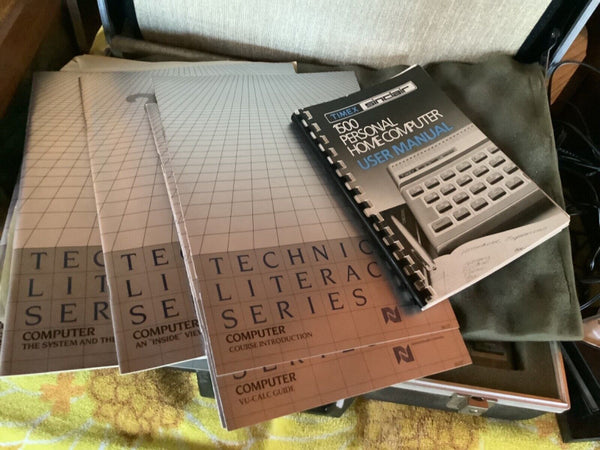 Vtg Timex Sinclair 1500 Personal Home Computer w Power Supply Manual Tape & More