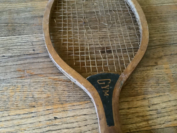 RARE ANTIQUE vintage  DIAMOND WOOD TENNIS RACKET racquet early 1900s