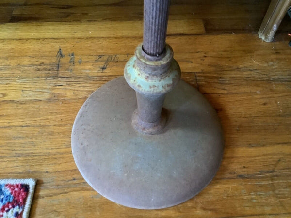 Vtg  antique smoking Metal cast  Floor Stand Ashtray  ash tray Handle
