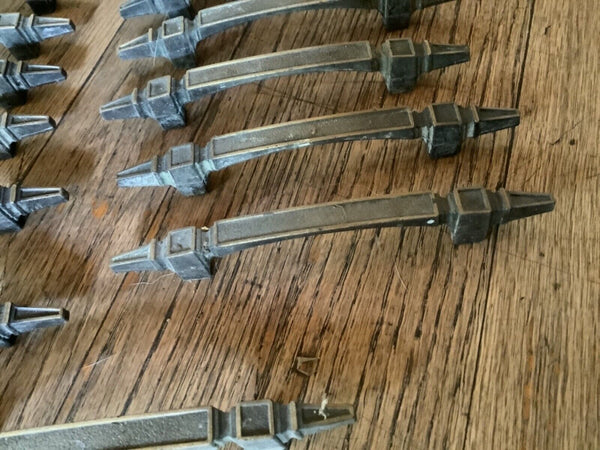 Vtg Brass Drawer Cabinet  furniture Handle Pulls Lot Of  13 mid Century mcm