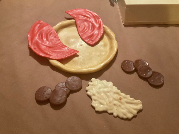 Vintage Fisher Price Play Fun With Food  Pizza 2136 7 pc lot 1980s