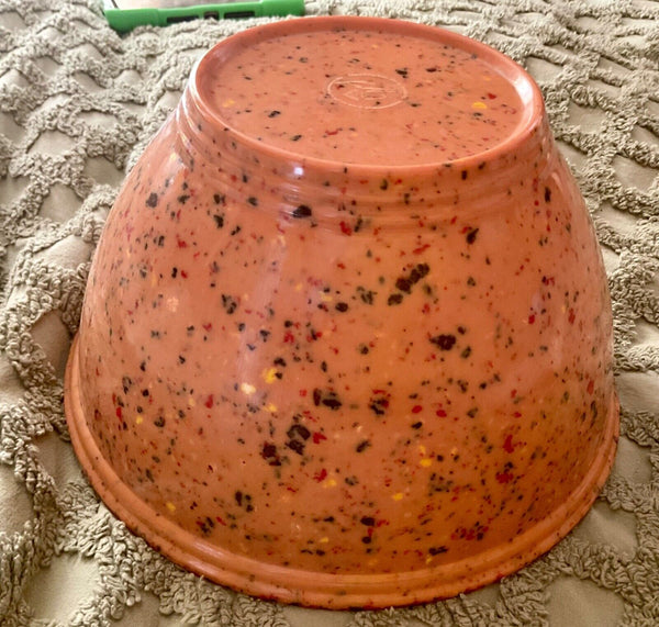 Rachel Ray Speckled Confetti Bowl Orange Melamine Garbage Bowl 10"