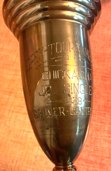 Antique 1930s Beckard Trophy cup jr. singles Chickasha Oklahoma