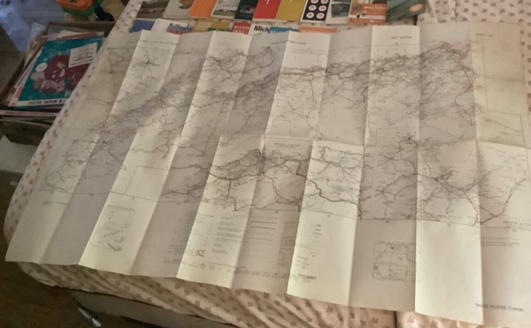 Vtg WWII U.S. Army Military war ROAD MAP West AFRICA 1942 FIRST EDITION no. 151