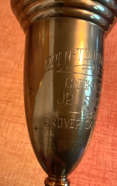 Antique 1930s Beckard Trophy cup jr. singles Chickasha Oklahoma