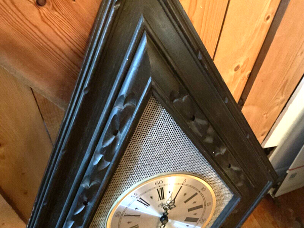 Vtg Mid Century Modern Wall Clock Elgin Diamond Shape MCM Atomic TESTED Vintage