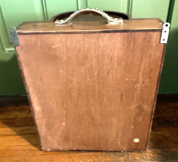 Vintage Wood Mini Whiskey Barrel Bar Cabinet Hanging Countertop Glasses Tumblers