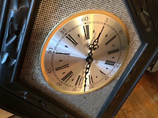 Vtg Mid Century Modern Wall Clock Elgin Diamond Shape MCM Atomic TESTED Vintage