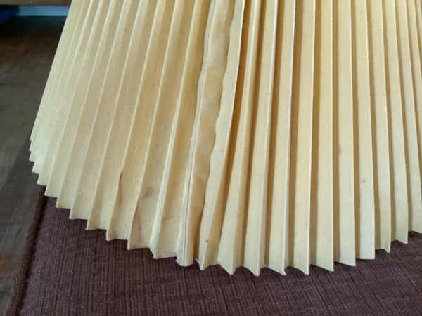 Vintage Yellow Pleated LAMP SHADE MCM Mid Century Modern