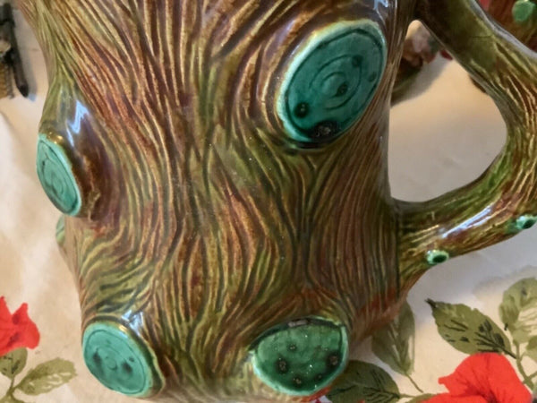 Vtg Mid Century Modern  Garland Ceramics pottery 1955 tree Pitcher basin  cup
