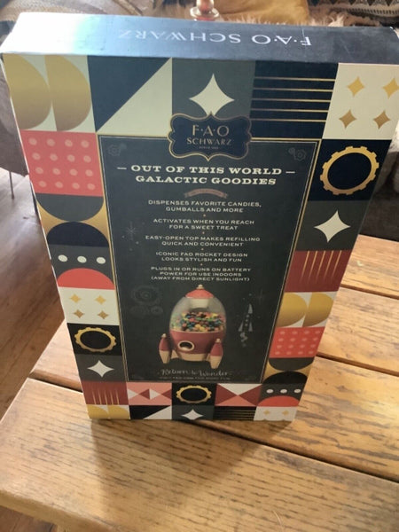 Candy Rocket FAO Schwarz Sweet Dispenser 12" H x 9" W x 7" D, Plug-in or Battery