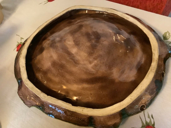 Vtg Mid Century Modern  Garland Ceramics pottery 1955 tree Pitcher basin  cup