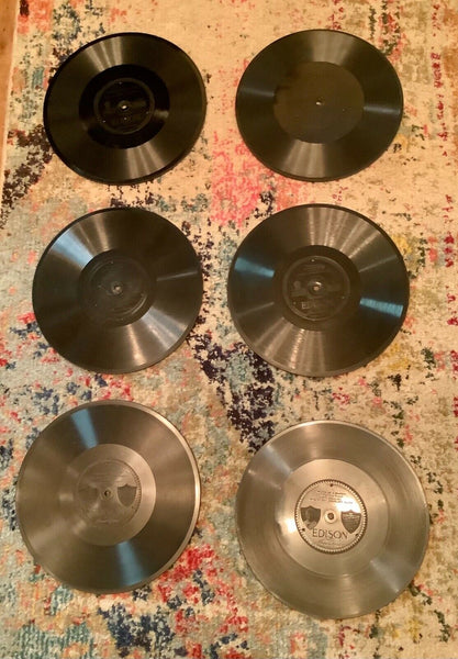 Vtg lot 7 Thomas Edison Diamond Disc records  thick 78