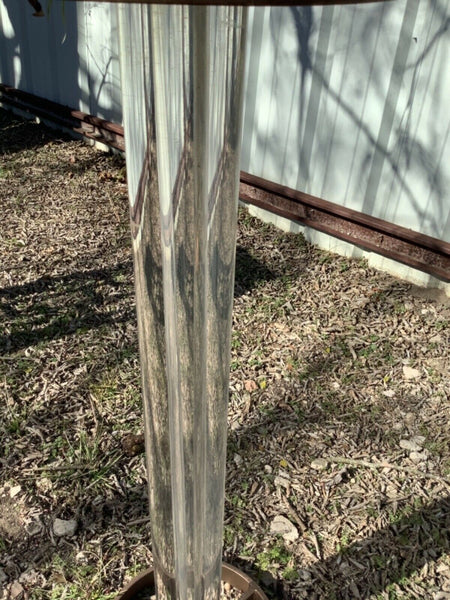 Vtg Acrylic iron metal Lucite Table art display pedestal Plant Stand