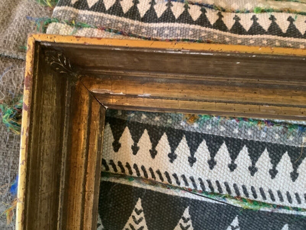 Vtg antique Gilt Gesso wooden Wood Deep Ornate Picture Frame