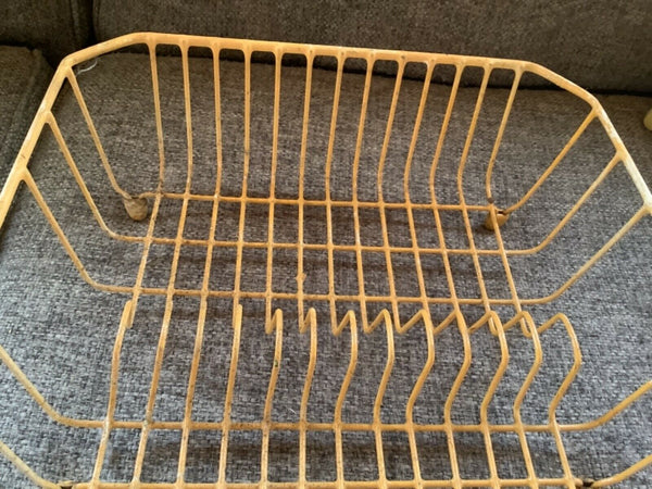 Vtg Mid Century  Dish Strainer drainer Drying Rack Rubber Coated Rubbermaid