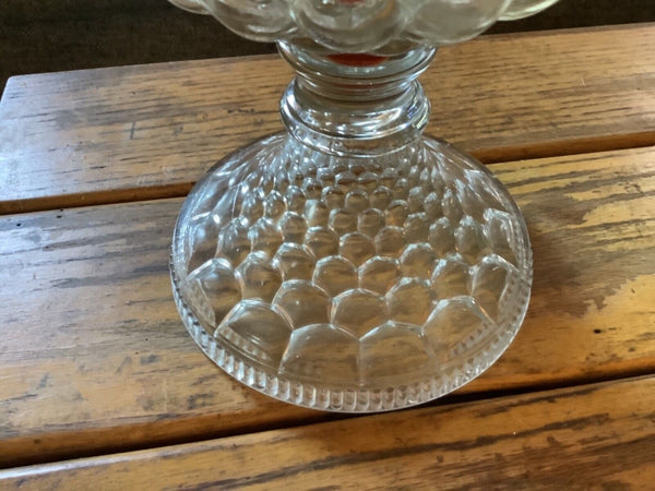 Vtg Antique FISHSCALE Glass Bubble Kerosene Oil Lamp Chimney