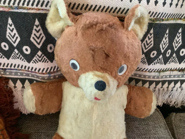 Vtg Plush Carnival Prize Teddy Bear Stuffed Animal 1950s to 1960s Large