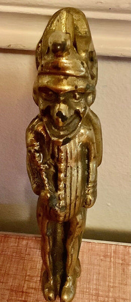 VINTage Metal BRASS COURT JESTERS NUTCRACKER