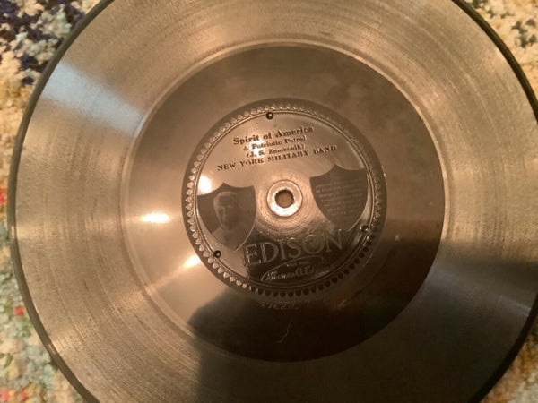Vtg lot 7 Thomas Edison Diamond Disc records  thick 78