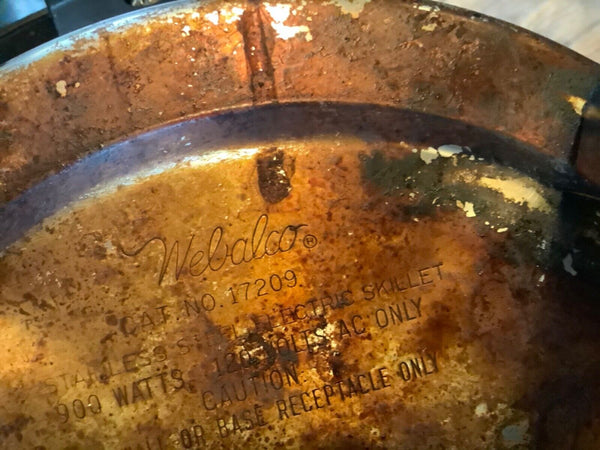 Lustre Craft  Stainless Steel Liquid Core Electric Skillet works Vtg