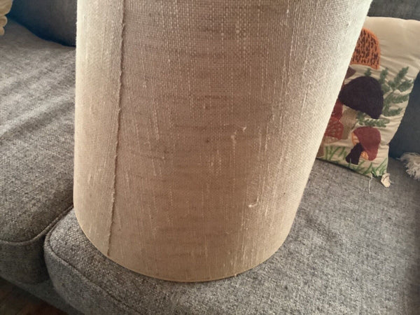 Vtg  Mid-Century modern mcm retro nubby.Drum Table  desk Lamp Shade