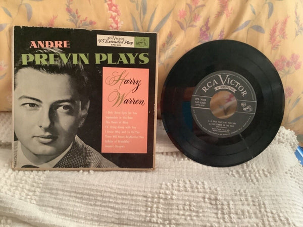 Vtg ANDRE PREVIN Harry Warren extended Play  45 vinyl lp record epb 3002