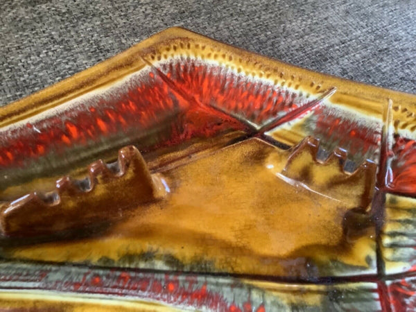 Vtg Mid Century Modern ceramic Ash Tray California USA Pottery E 35 ashtray