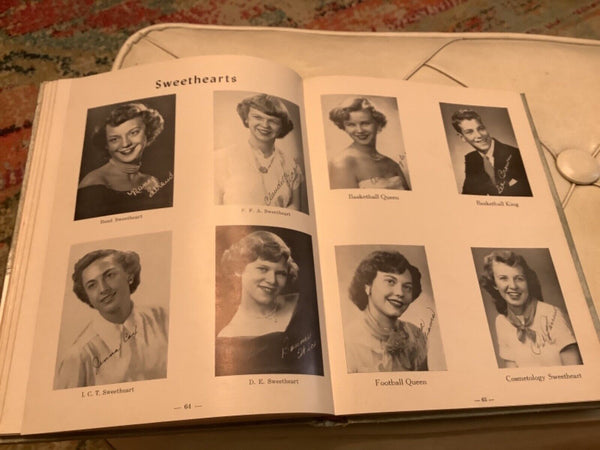 Vtg Denison High School Yellowjackets Texas 1952 HS Yearbook Annual book