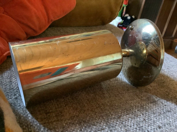 Vtg Mid-Century Modern CONE  BULLET WALL ceiling SCONCE Light Fixture MCM