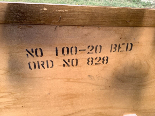 Vtg full size mid century modern mcm Wood Hooker Headboard bed frame