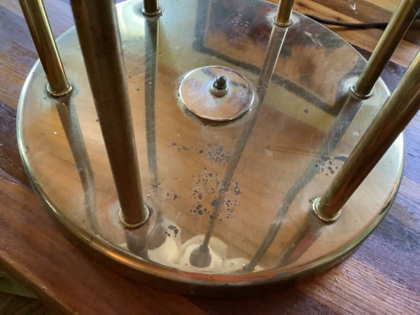VTG RARE brass MCM 1985 HARRIS INDUSTRIES  5 LIGHT TULIP TABLE LAMP mid century