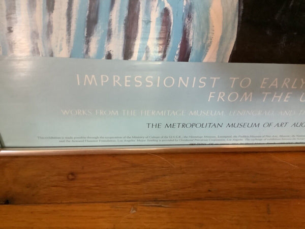 Vtg Goldfish Henri Matisse Vintage LITHO 1987 Art  print Poster Framed gold fish