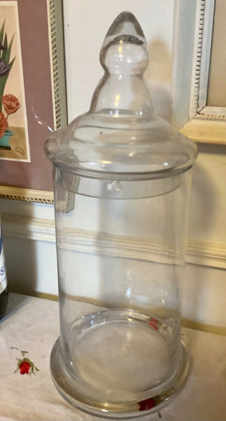 glass apothecary jar terrarium display vintage mid century modern candy cookie