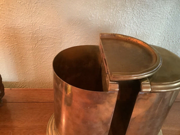 Vtg Sarreid Ltd. Mid century MCM Brass Copper Bookends book ends Storage Box