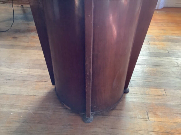 Vtg mid century modern retro pop up wood bar cocktail surprise table Art Deco
