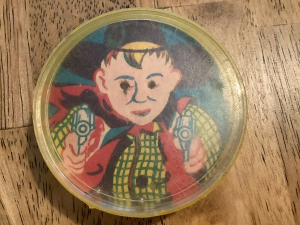 Vtg  Dexterity Puzzle Jiggle Skill Game Round Ball cowboy monkey