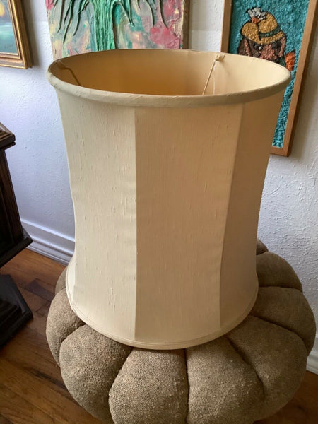 Vtg Mid Century Retro Modern mcm Large Drum Table Lamp Shade