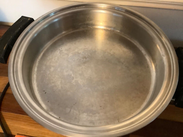 Lustre Craft  Stainless Steel Liquid Core Electric Skillet works Vtg