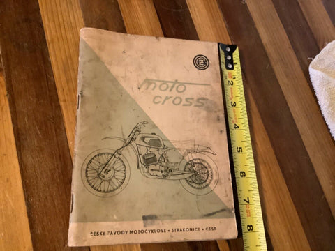 1970's 1971 Motorcycle Motocross Service Manual Parts Catalog Book 250cc 400cc