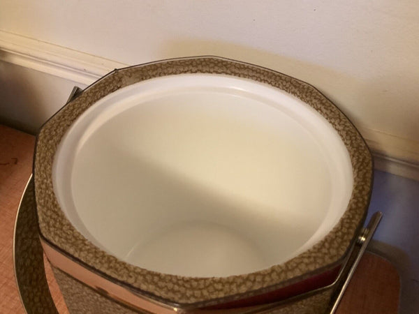 Georges Briard Ice Bucket Vtg  Retro  Fabric Mid Century Modern Modern mcm tongs