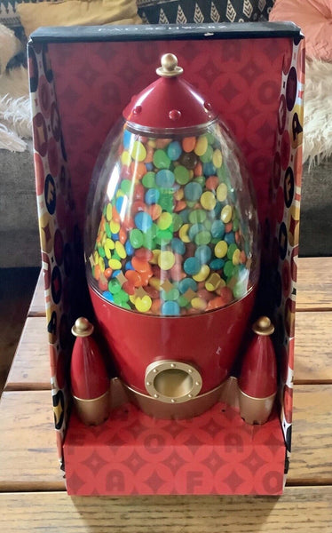 Candy Rocket FAO Schwarz Sweet Dispenser 12" H x 9" W x 7" D, Plug-in or Battery